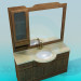 modello 3D Lavabo, armadio, specchio - anteprima