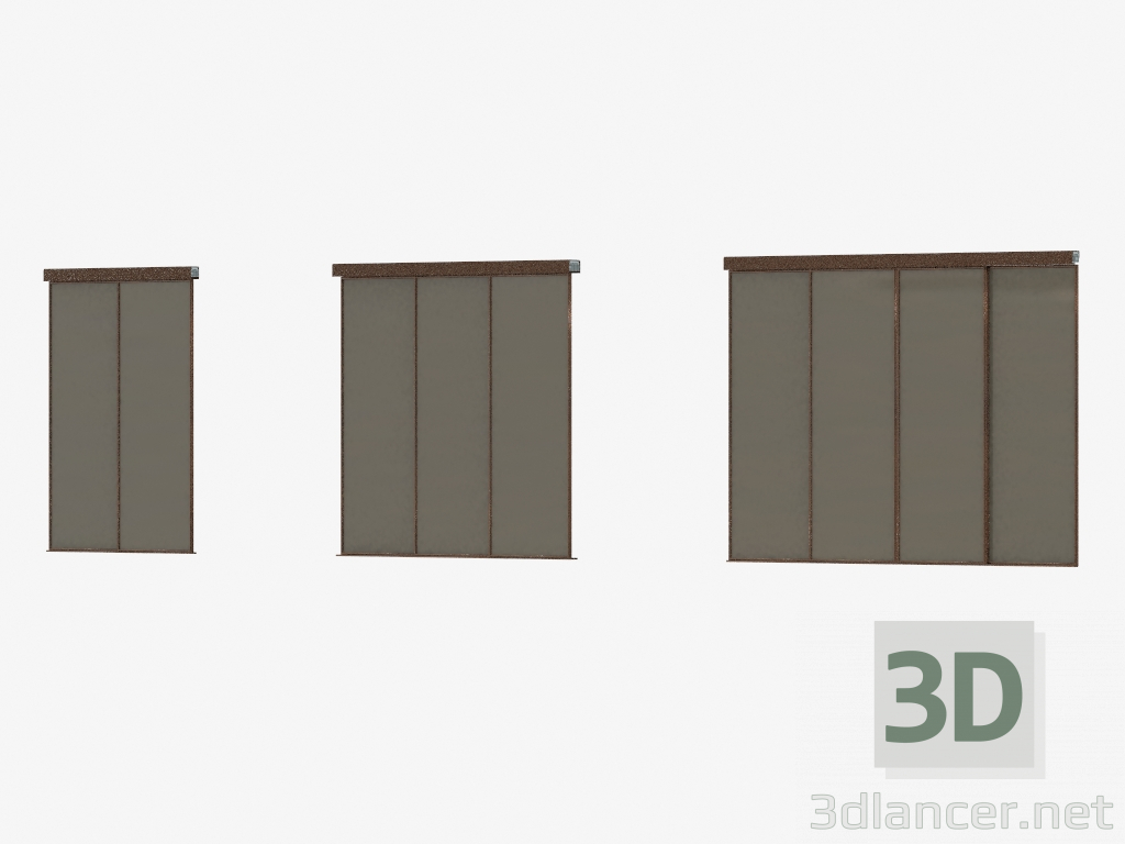 3D Modell Zwischenraumabtrennung von A5 (Bronzaschwarz glänzend) - Vorschau