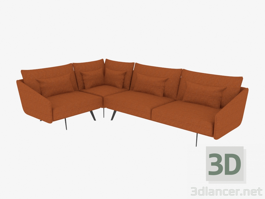 3d model Corner sofa (HSID HM HA) - preview