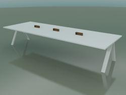 Mesa com bancada de escritório 5007 (H 74 - 390 x 135 cm, F01, composição 2)