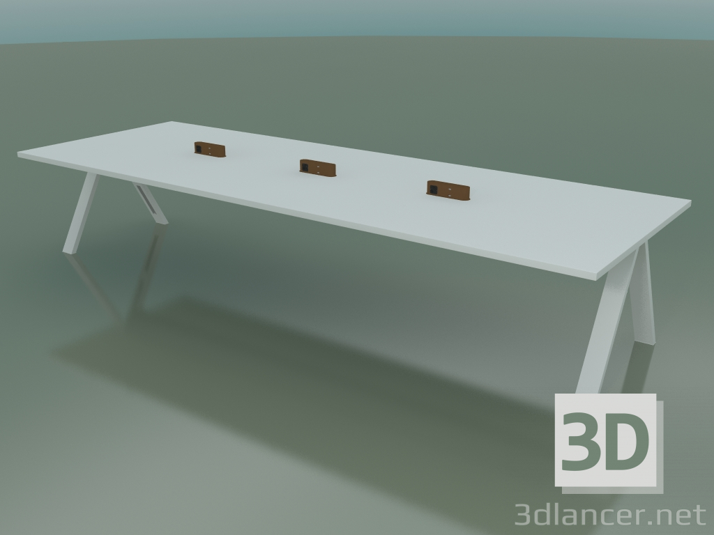 Modelo 3d Mesa com bancada de escritório 5007 (H 74 - 390 x 135 cm, F01, composição 2) - preview