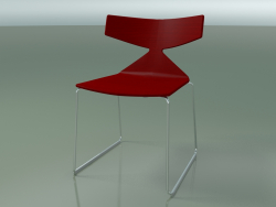 Silla apilable 3702 (en trineo, rojo, CRO)