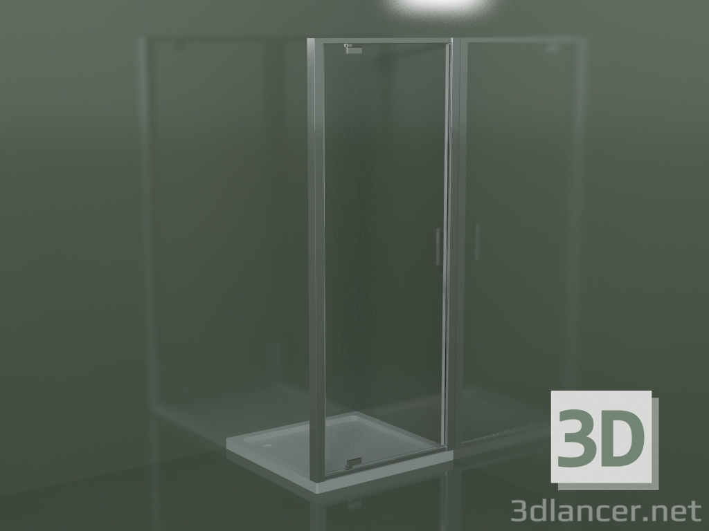 3d model Mampara de ducha GA con puerta batiente - vista previa