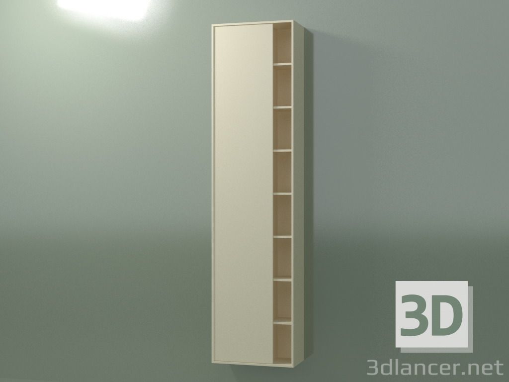 Modelo 3d Armário de parede com 1 porta esquerda (8CUCFCS01, Bone C39, L 48, P 24, H 192 cm) - preview