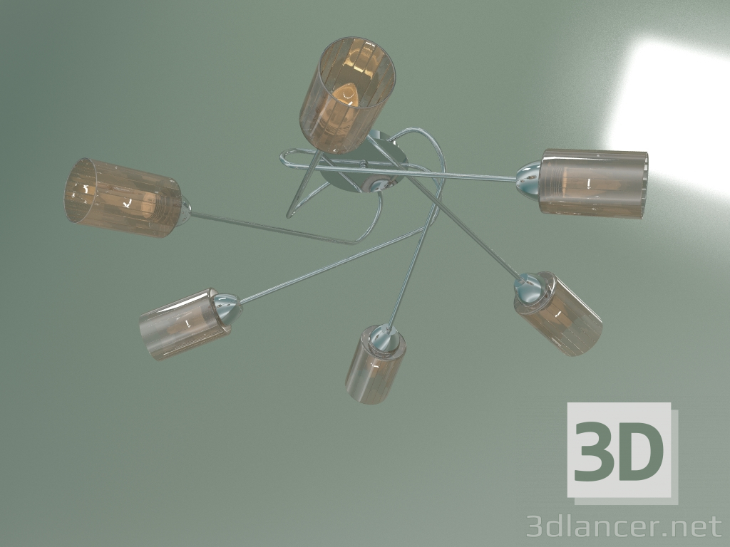 modello 3D Lampadario a soffitto Motive 30167-6 (cromo) - anteprima