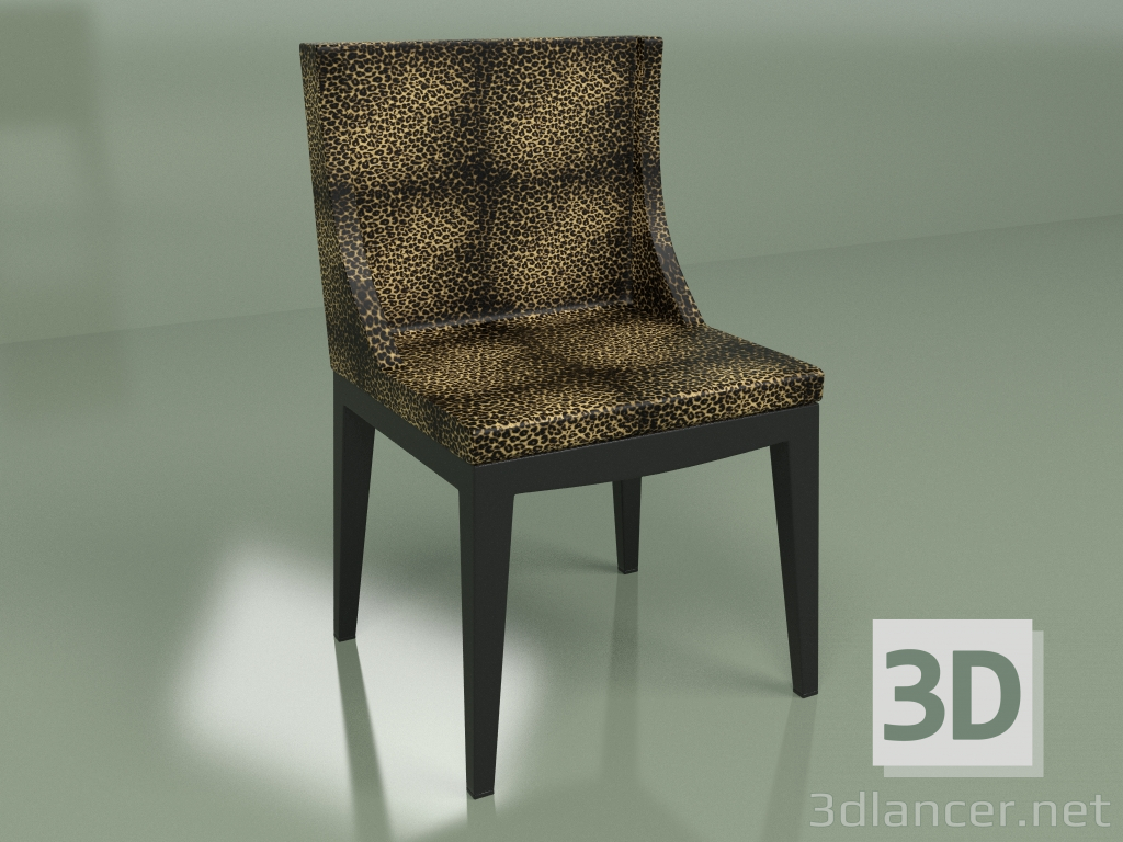 3d model Silla Mademoiselle (leopardo) - vista previa