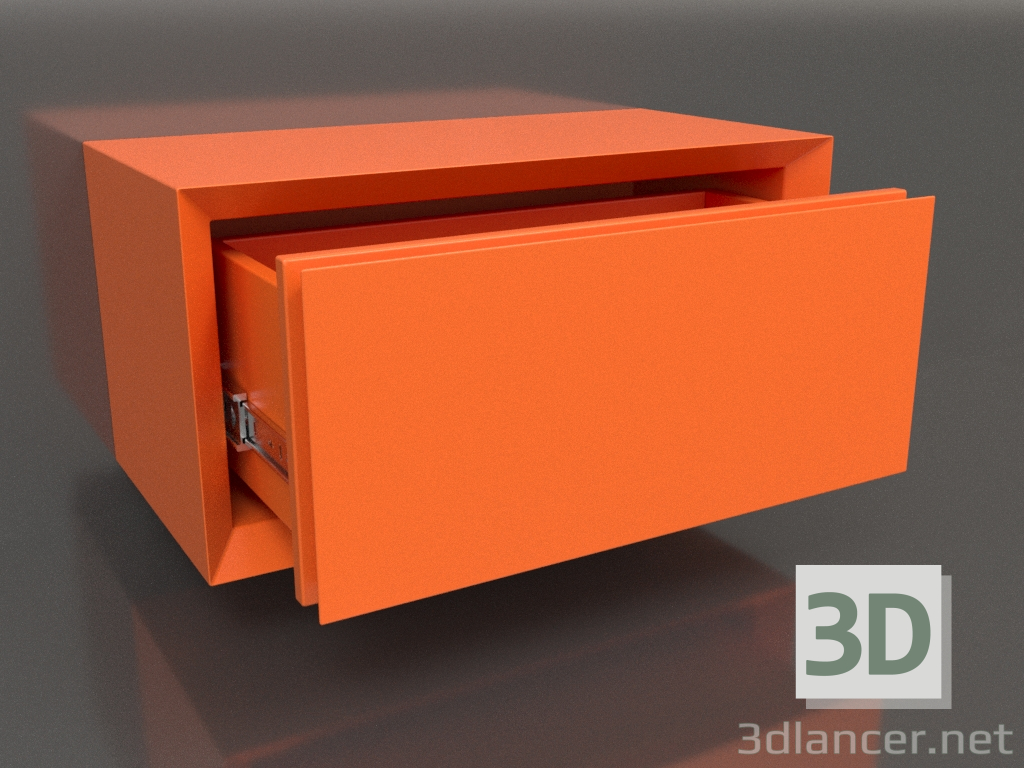 3d model Mueble TM 011 (abierto) (400x200x200, naranja brillante luminoso) - vista previa