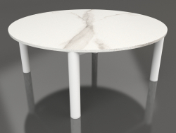 Table basse D 90 (Blanc, DEKTON Aura)