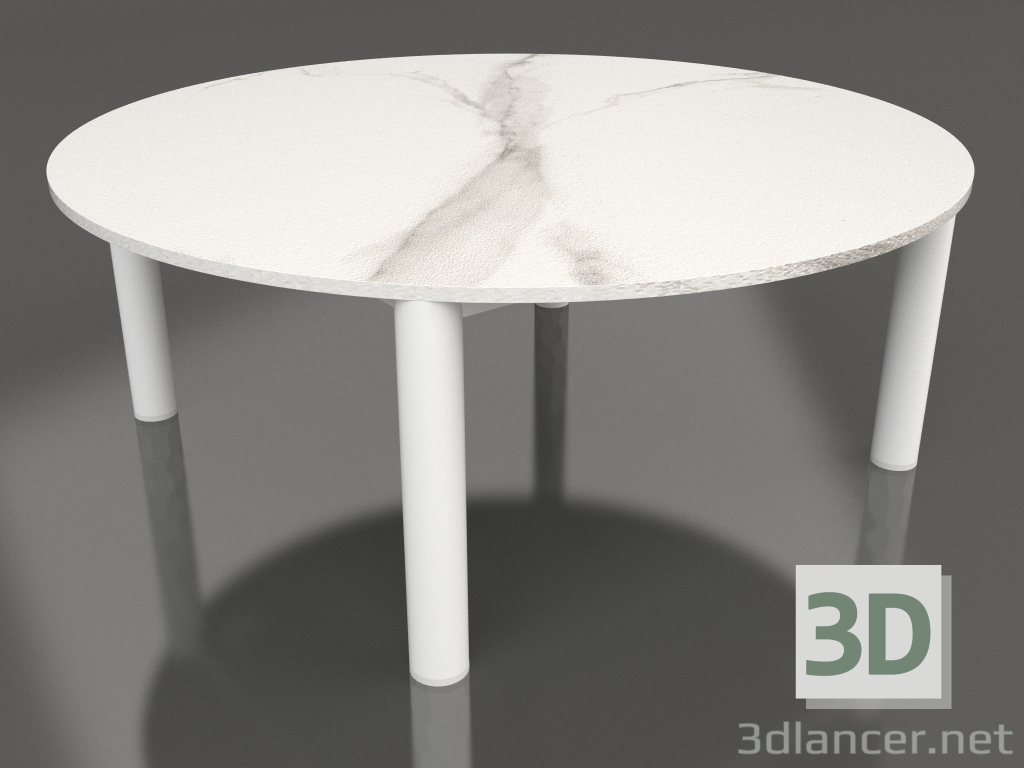 3D Modell Couchtisch D 90 (Weiß, DEKTON Aura) - Vorschau