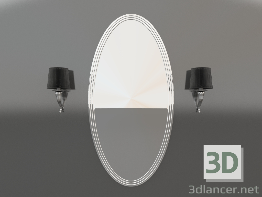 modèle 3D Miroir 120x60cm - preview