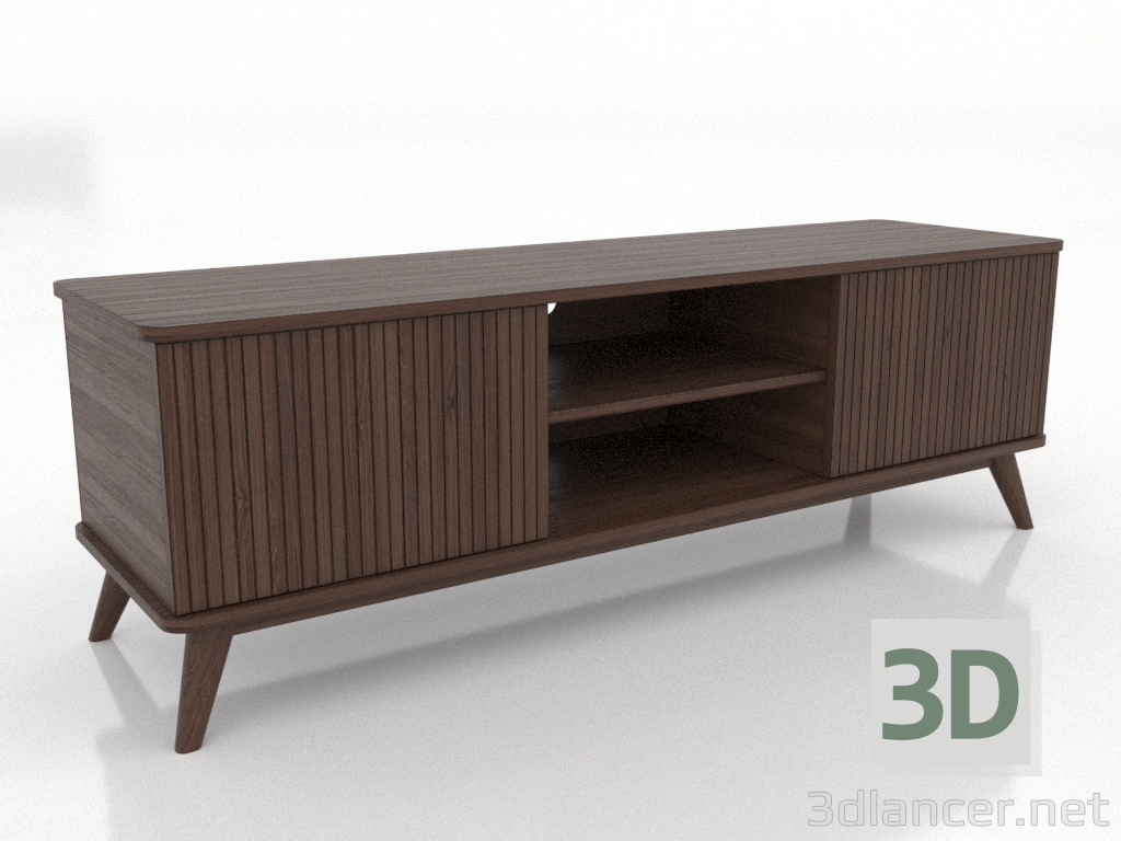 3d model TV cabinet OPEN 1500 mm (dark walnut) - preview 3d model TV cabinet OPEN 1500 mm (dark walnut) - preview