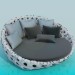 3D Modell Rundes Sofa - Vorschau