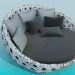 3D Modell Rundes Sofa - Vorschau