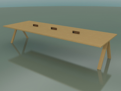 Mesa com bancada de escritório 5007 (H 74 - 390 x 135 cm, carvalho natural, composição 2)