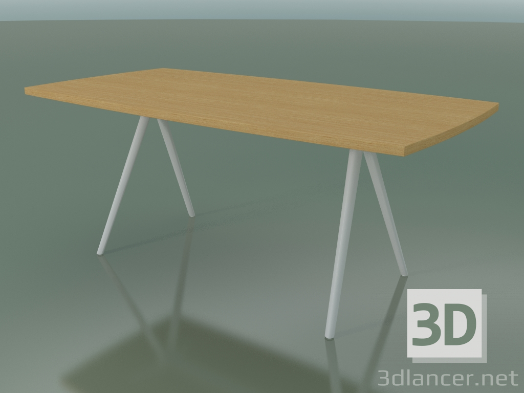 3D modeli Sabun şeklindeki masa 5432 (H 74 - 90x180 cm, bacaklar 150 °, kaplama L22 doğal meşe, V12) - önizleme