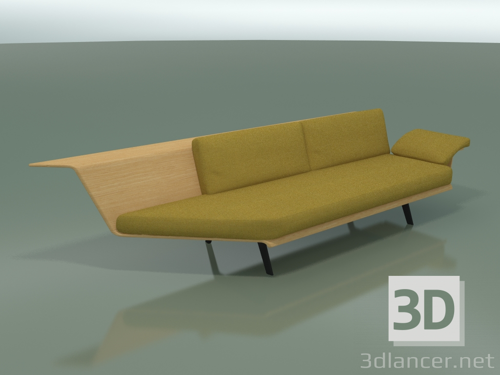 3d модель Модуль кутовий двомісний Lounge 4407 (90 ° правий, Natural oak) – превью