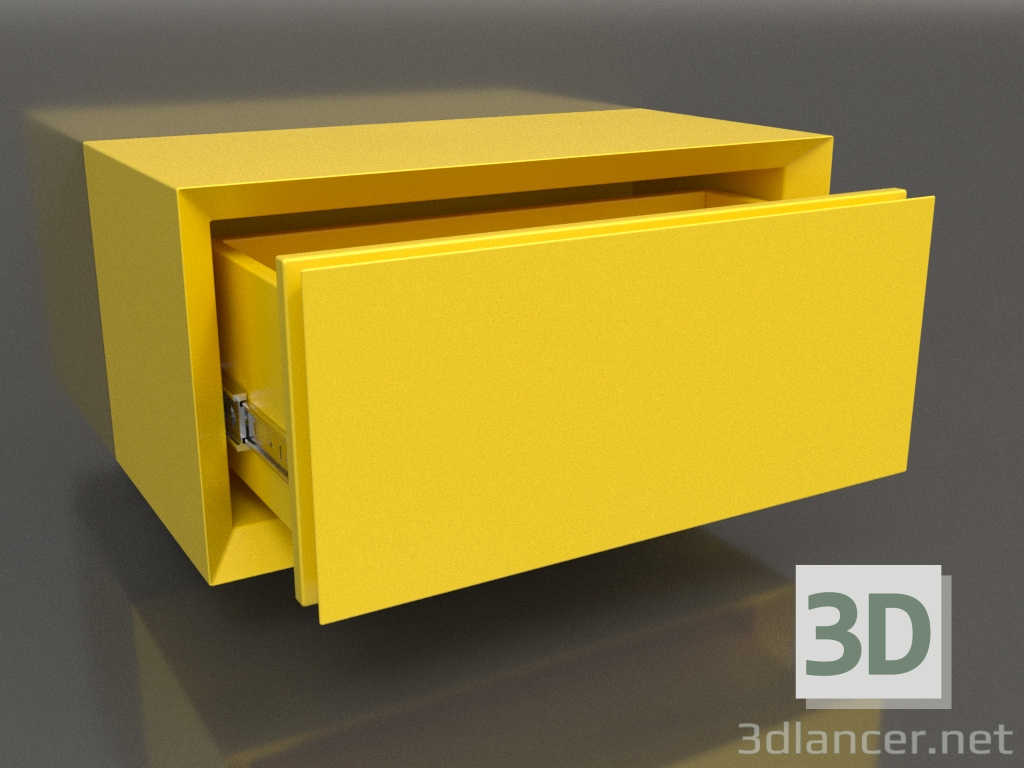 modello 3D Armadio TM 011 (aperto) (400x200x200, giallo luminoso) - anteprima