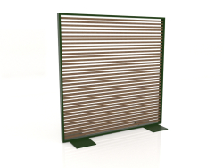 Cloison en bois artificiel et aluminium 150x150 (Teck, Vert bouteille)