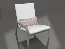 Lounge chair with a high back (Quartz gray)