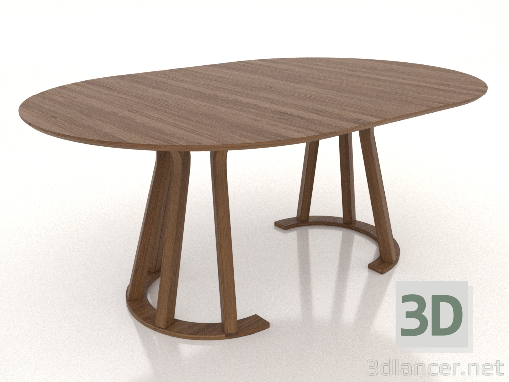 3D modeli Yemek masası TRANSFORM 1800x1200 mm (açık ceviz) - önizleme