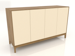 Mobile TV FARGO con frontali fresati 1600x500x950 mm (vaniglia, rovere naturale, opzione 4)