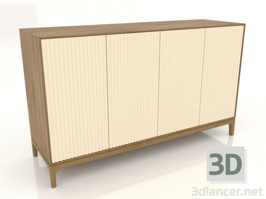 Modelo 3d Móvel de TV FARGO com fachadas fresadas 1600x500x950 mm (baunilha, carvalho natural, opção 4) - preview