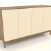 Modelo 3d Móvel de TV FARGO com fachadas fresadas 1600x500x950 mm (baunilha, carvalho natural, opção 4) - preview