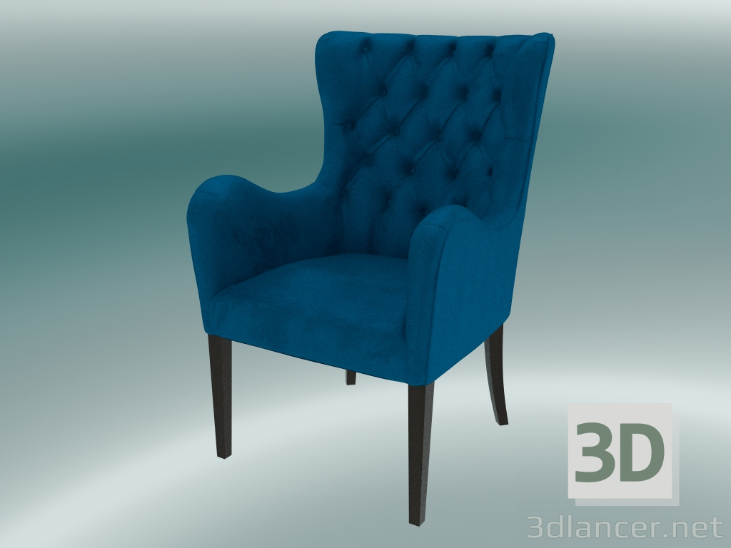 3d model Armchair Davis (Blue) - preview