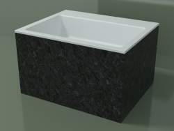 Lavabo da appoggio (01R132302, Nero Assoluto M03, L 60, P 48, H 36 cm)