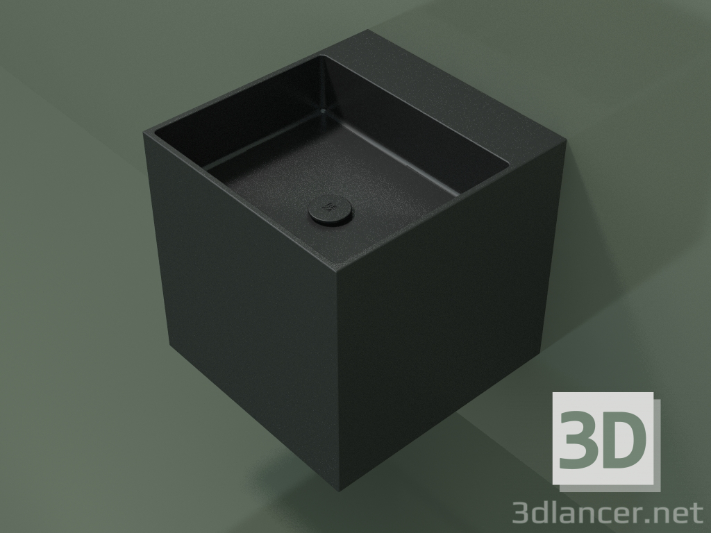 3d model Lavabo de pared (02UN23302, Deep Nocturne C38, L 48, P 50, H 48 cm) - vista previa