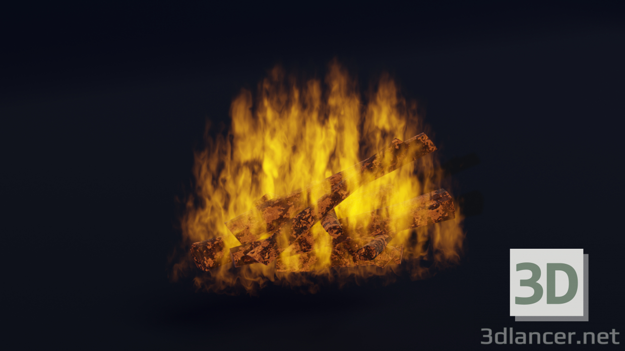 Lagerfeuer 3D-Modell kaufen - Rendern