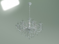 Lustre pendente 3281-8 (branco com cristal Strotskis dourado)