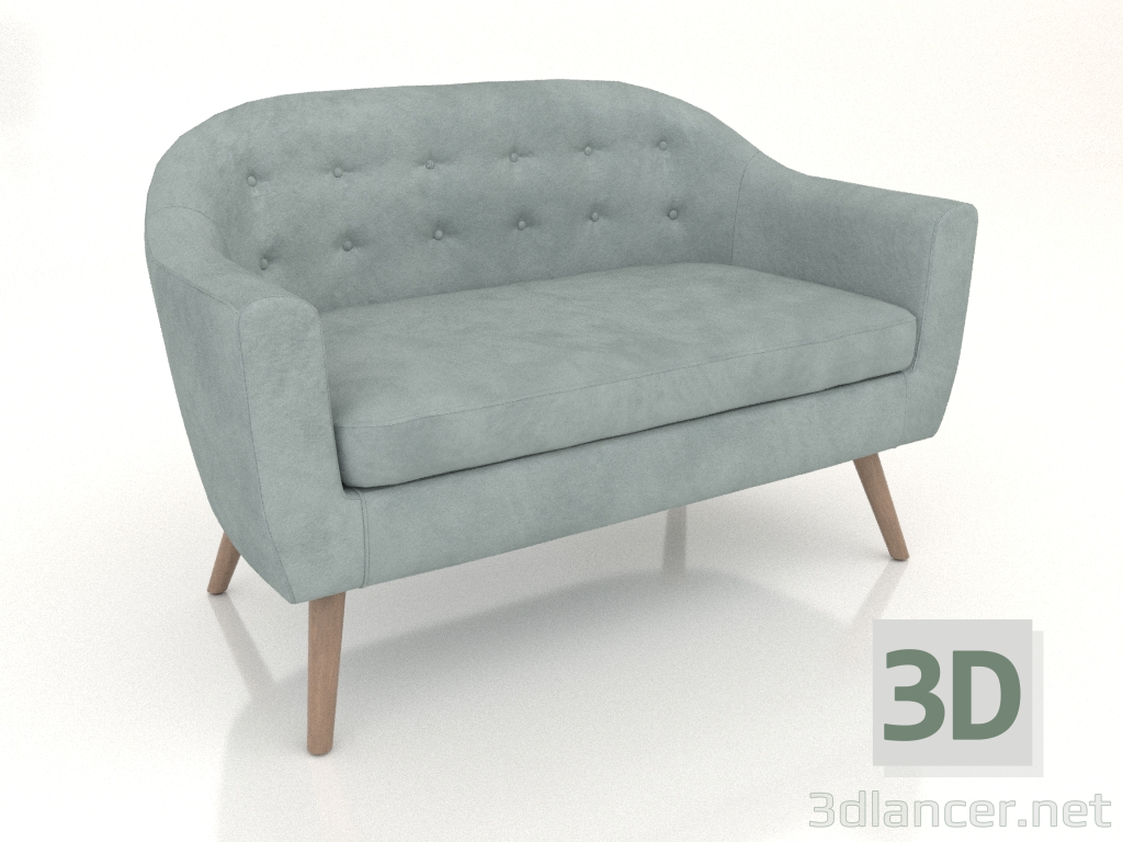 modèle 3D Canapé Florence 2 places (menthe) - preview