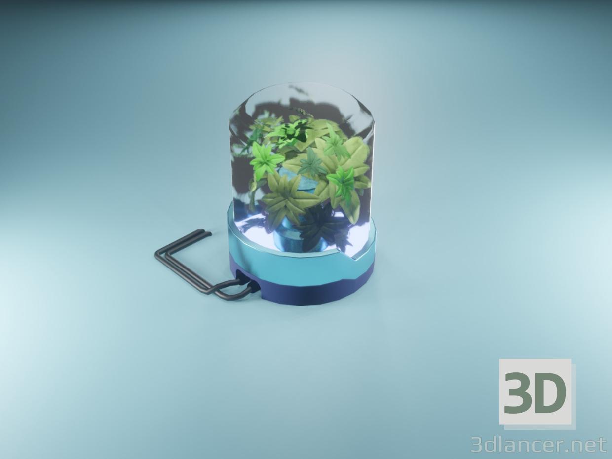 3d model Plants in a container - preview