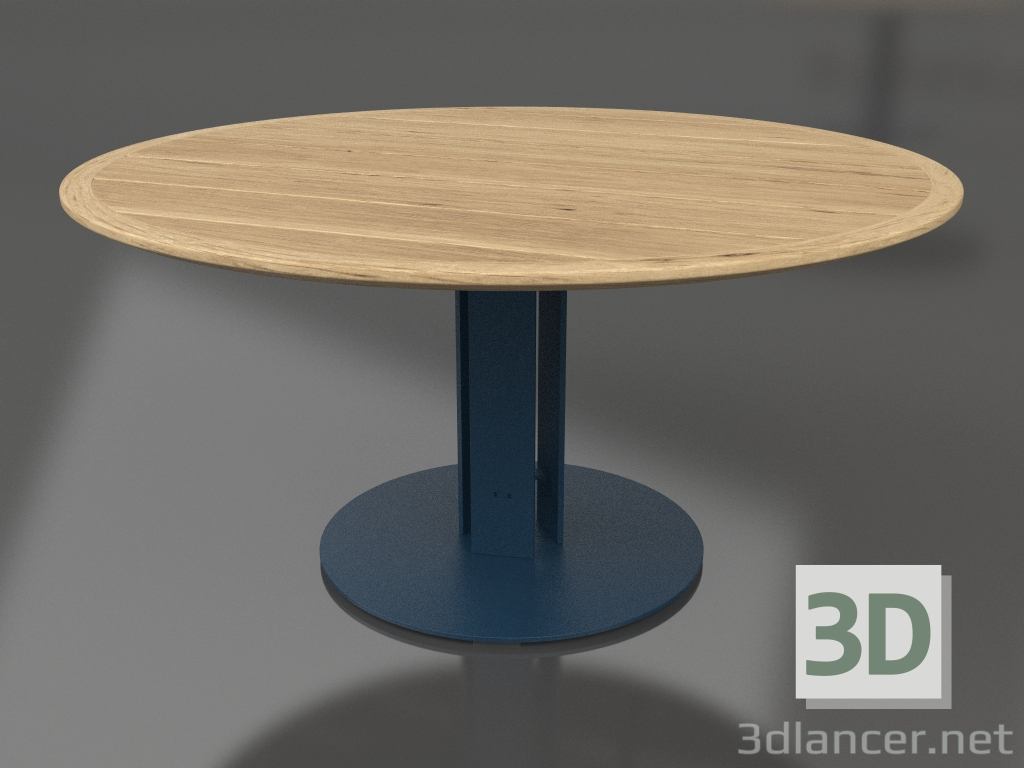 3d model Mesa de comedor Ø150 (Gris azul, madera de Iroko) - vista previa