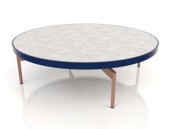 Round coffee table Ø120 (Night blue, DEKTON Kreta)