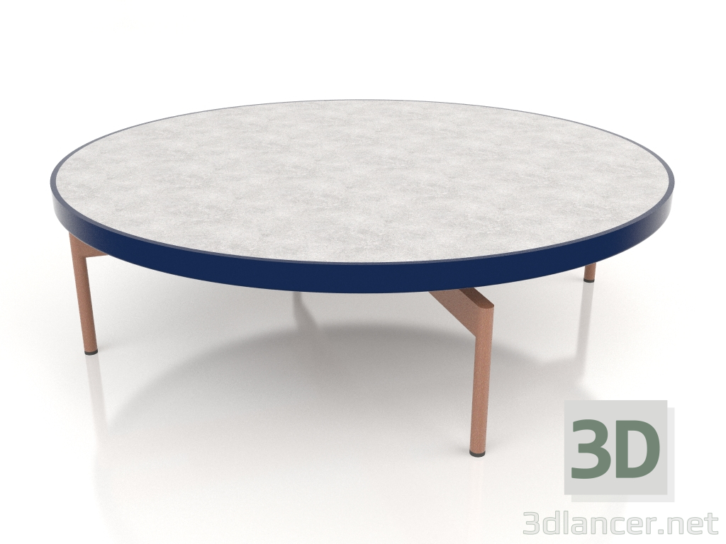 modello 3D Tavolino rotondo Ø120 (Blu notte, DEKTON Kreta) - anteprima