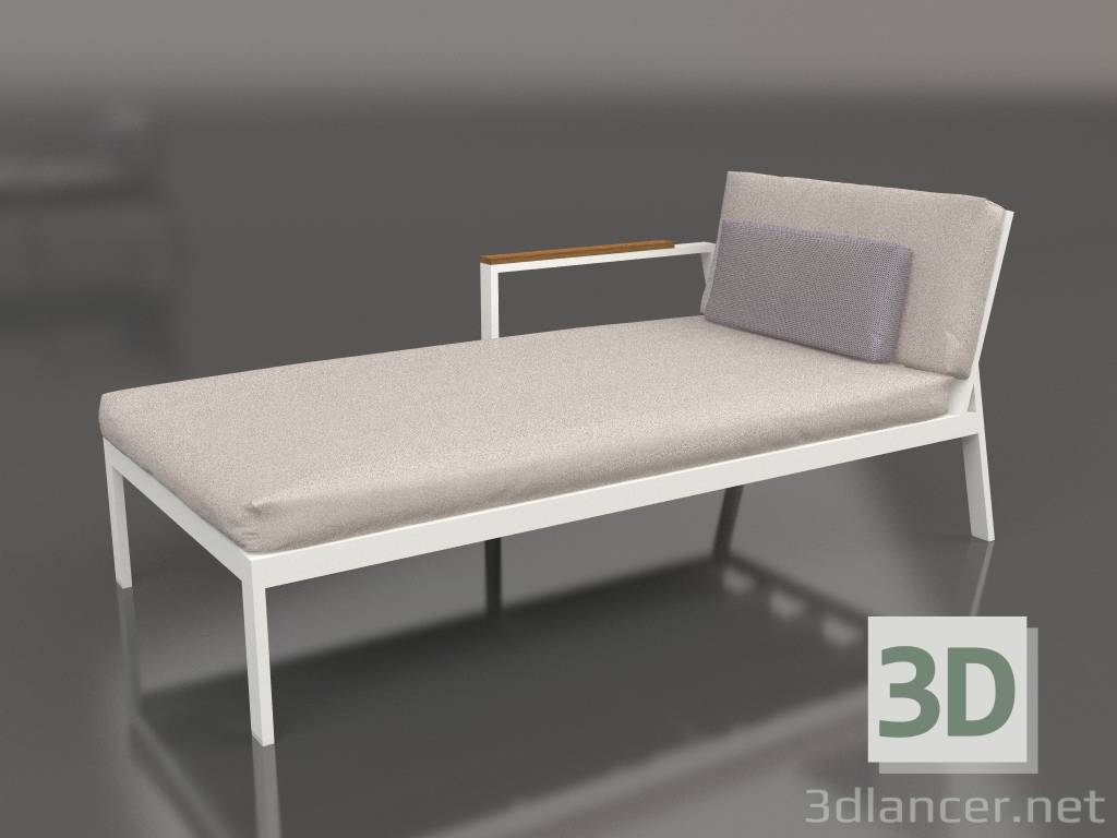 3D modeli Kanepe modülü sol bölüm 2 (Akik gri) - önizleme