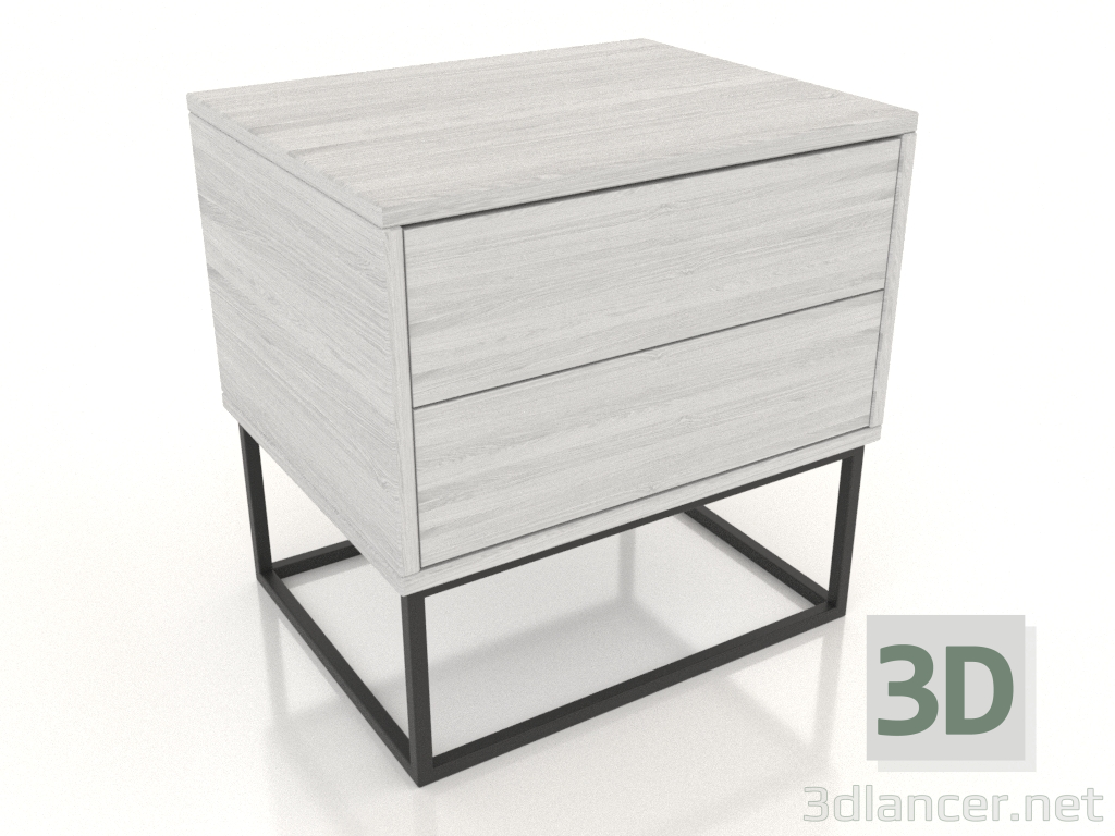 Modelo 3d Mesa de cabeceira PUSH 500 mm (branco RAL 9010) - preview