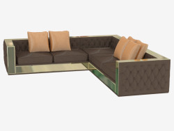 Leder Ecksofa Magnolie