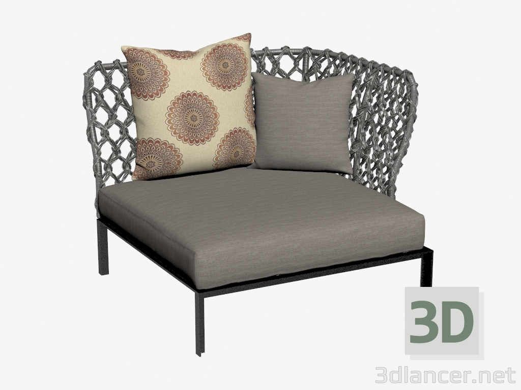 3d model Sillón para calle angular 2 - vista previa