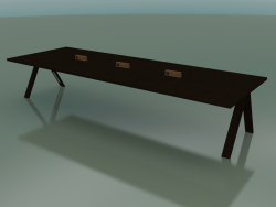 Table avec plan de travail 5007 (H 74-390 x 135 cm, wengé, composition 2)