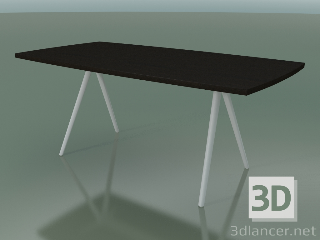 3d model Mesa en forma de jabón 5432 (H 74 - 90x180 cm, patas 150 °, chapada en wengué L21, V12) - vista previa