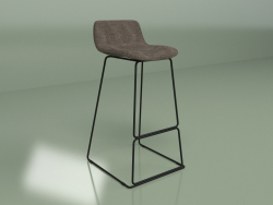 Tabouret de bar Neo rembourré (noir, gris)