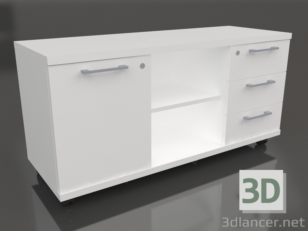 modello 3D Armadio da ufficio Standard A120MP (1200x432x599) - anteprima