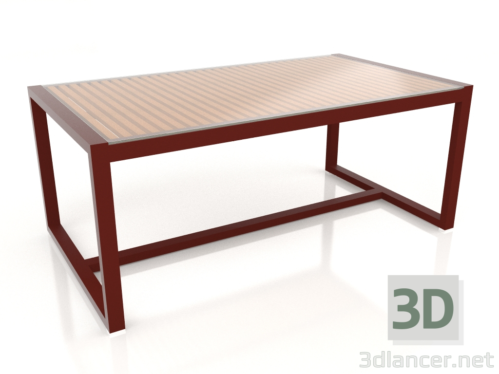 3d model Mesa de comedor con tapa de cristal 179 (rojo vino) - vista previa