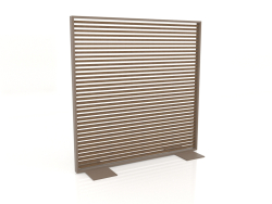 Cloison en bois artificiel et aluminium 150x150 (Teck, Bronze)