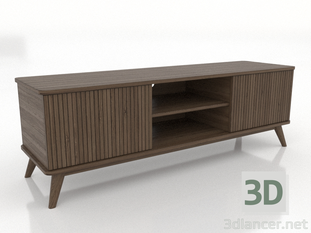 3d model OPEN TV cabinet 1500 mm (lightened ash walnut) - preview 3d model OPEN TV cabinet 1500 mm (lightened ash walnut) - preview