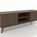 modello 3D Mobile TV OPEN 1500 mm (frassino alleggerito noce) - anteprima