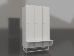 Vestuario de una sola sección con banco LK-410 SHGS-1-SK